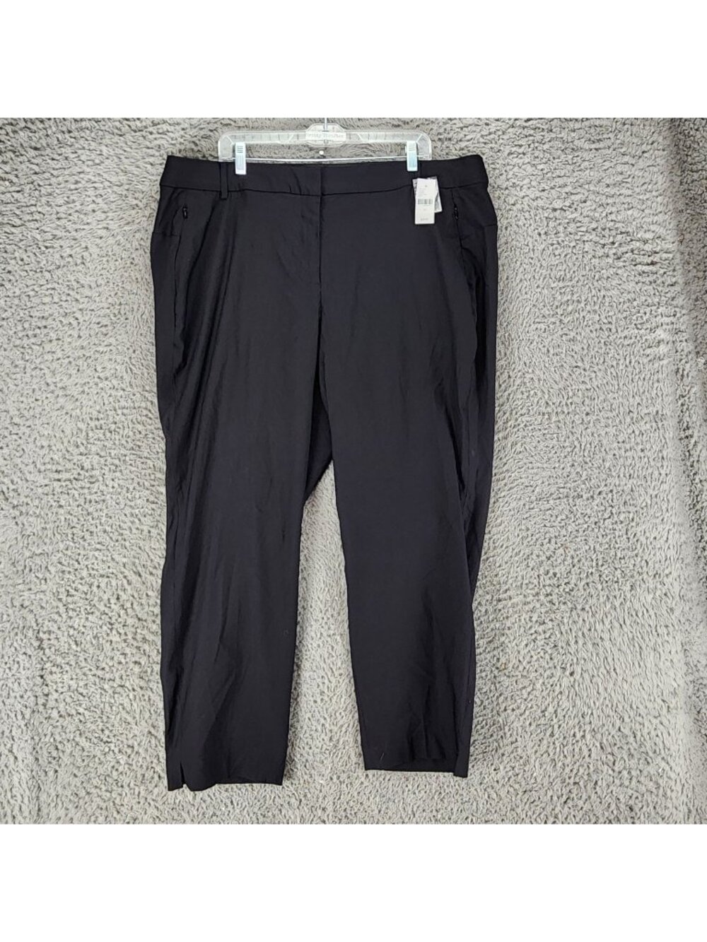 Lane Bryant Pants Womens 24 Plus Black Stretch Straight Trousers *NWT*